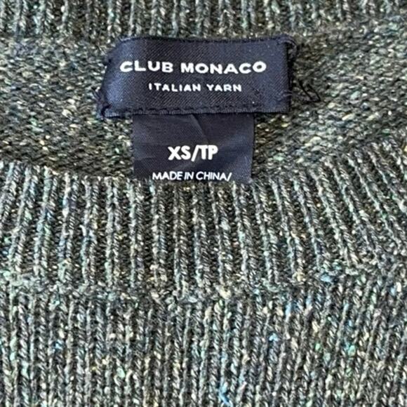 Club Monaco Wool Sweater Dress Ruffle Silk Blend - Picture 11 of 12
